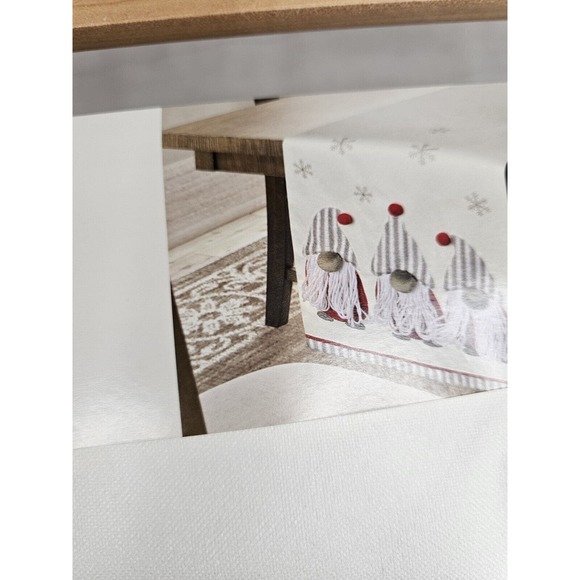 Christmas Table Runner 3 Gnomes Sleigh Hill 14 X 72 Holiday New Fast Ship #B77 - Picture 5 of 7